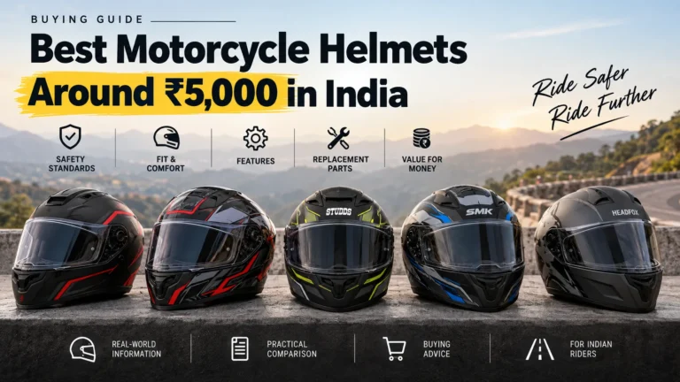 Motorcycle helmets around ₹5,000 in India